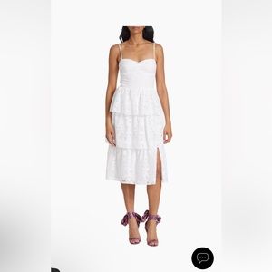 Amanda Uprichard white eyelet Rosalia Dress NWT